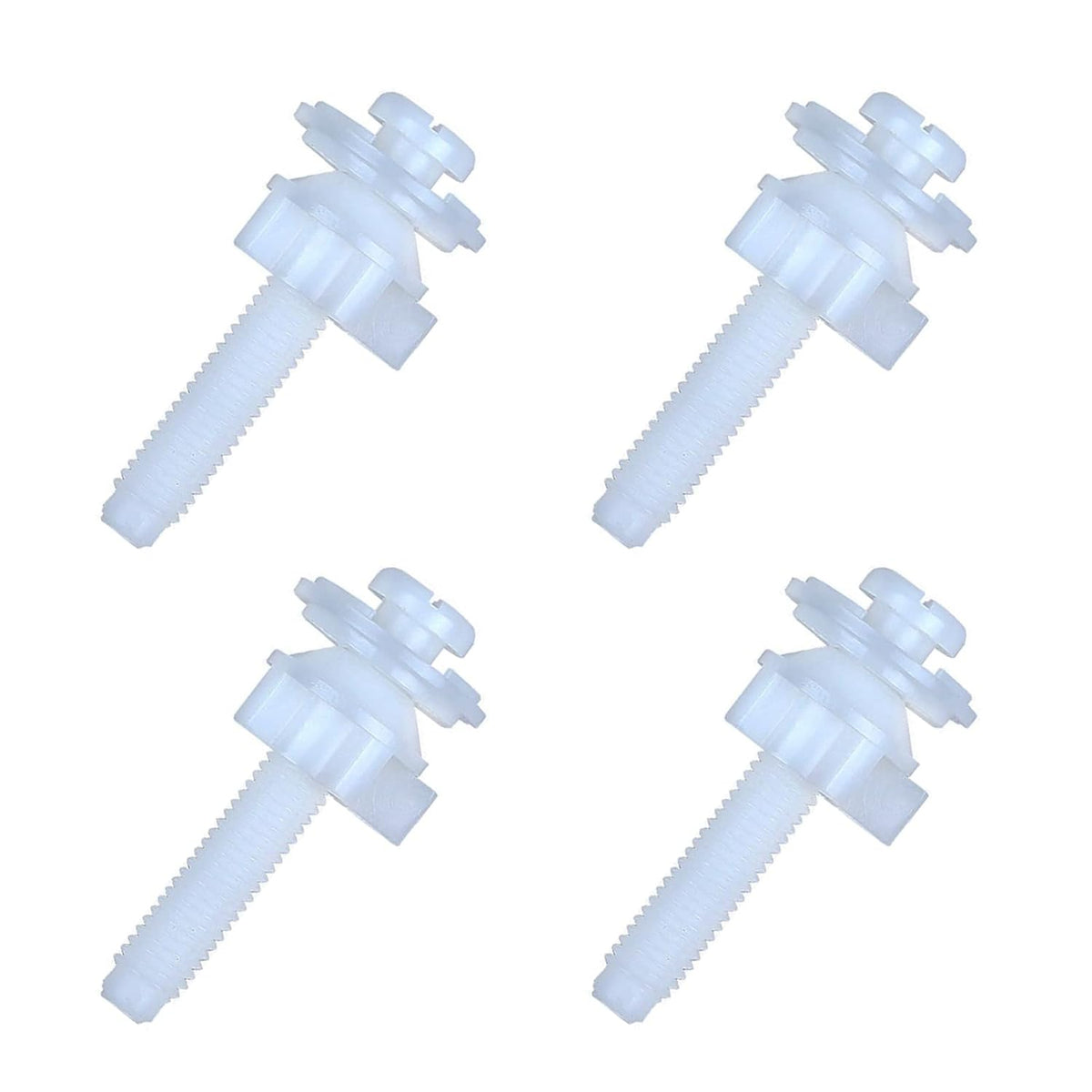 Toilet Seat Hinge Bolt Screw, 4 Piece Universal Plastic Downlock Nuts Toilet Seat Hinge Bolts Replacement Parts for