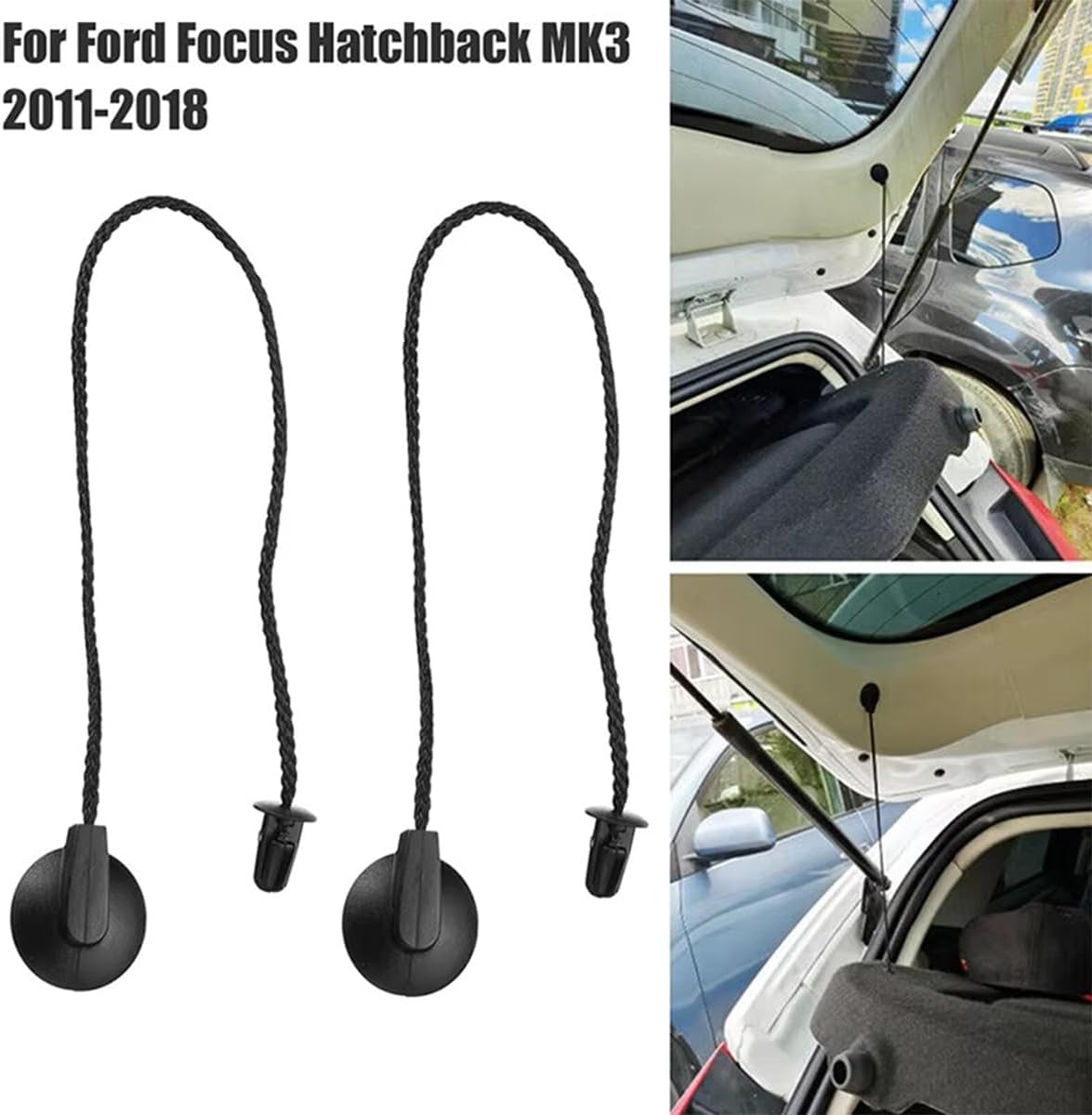 2 Piece Parcel Shelf Fixing Cord, Parcel Shelf Fixing Strap, Car Parcel Shelf Cords Rear Parcel Shelf Strings for