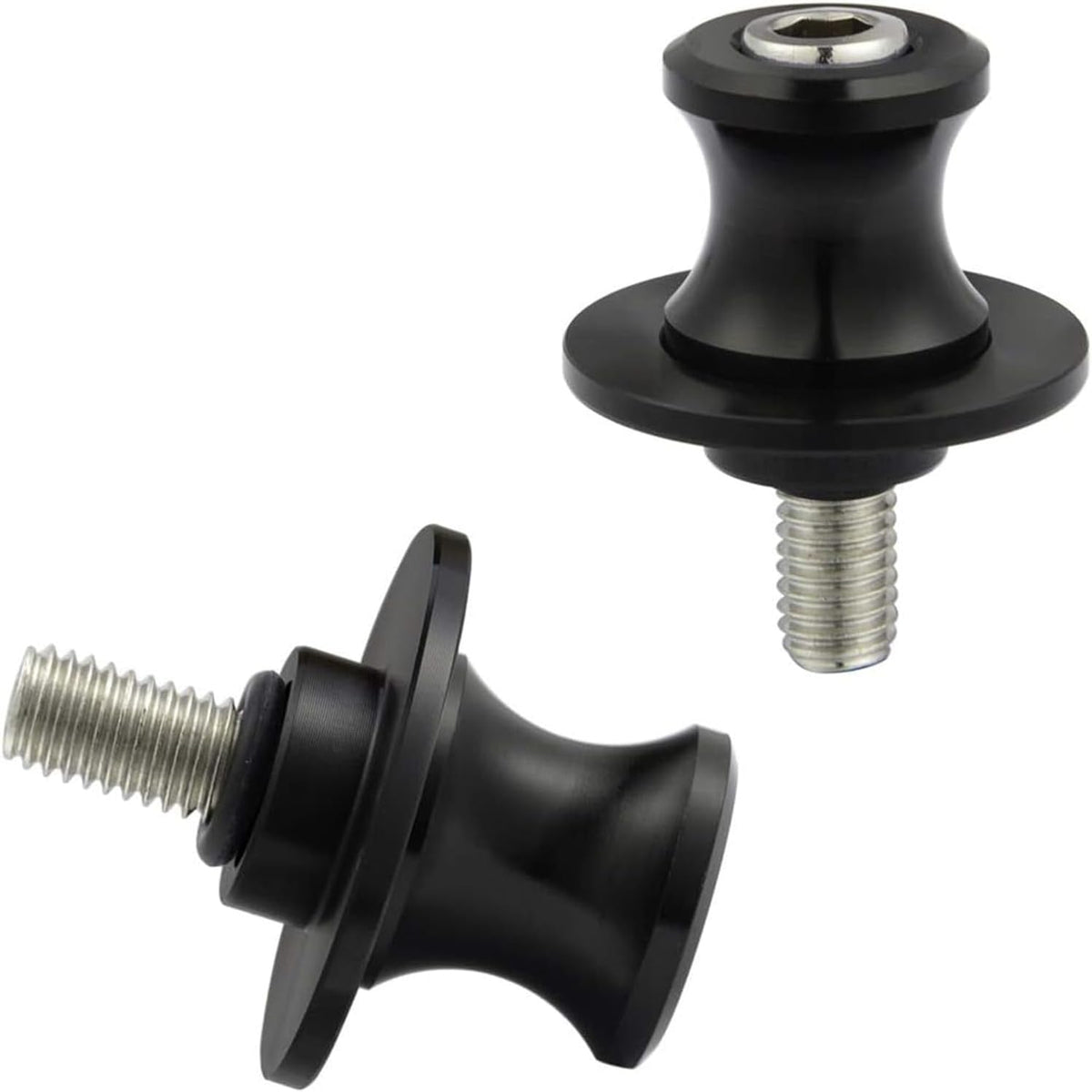 2 Piece Swing Arm Spool, 8/10mm Motorcycle CNC Rear Stand, Swing Arm Spool Sliders Stand Swing arm Bobbins Compatible