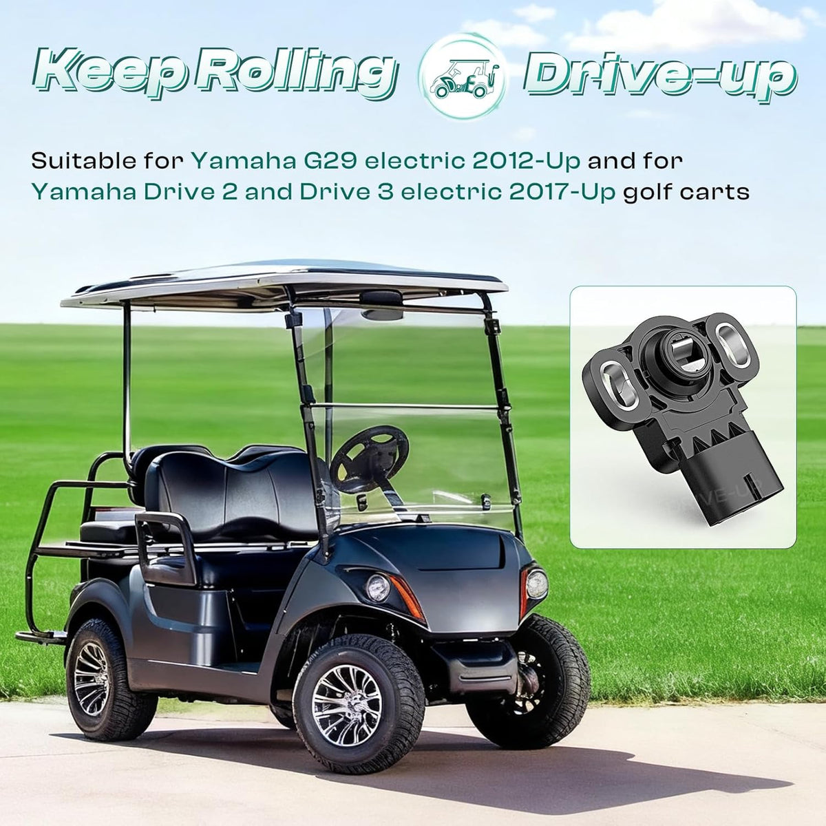 Golf Cart Throttle Sensor for Yamaha G29 Electric 2012-Up Models Drive 2 and 3 OEM JW9-H5885-00-00