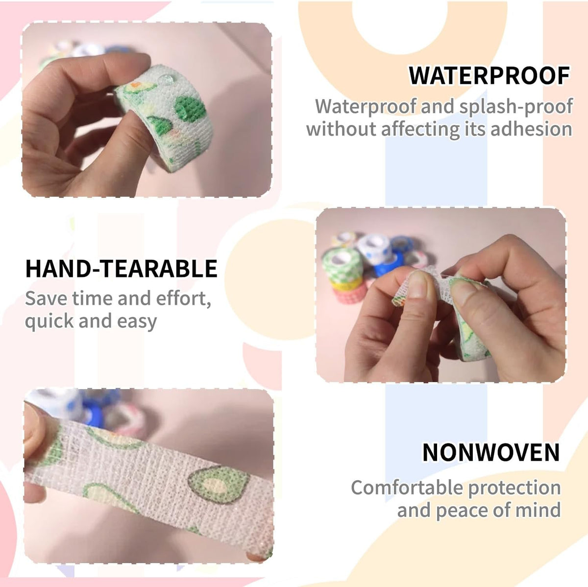 Self-Adhesive Finger Bandage – 8 Rolls of Elastic & Breathable Protector