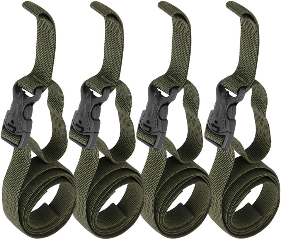 4 Piece Backpack Straps, Straps with Buckles Hip Belt Replacement Double Safety Buckle Baggage Packing Suitcase Fixed