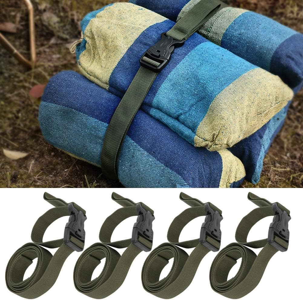 4 Piece Backpack Straps, Straps with Buckles Hip Belt Replacement Double Safety Buckle Baggage Packing Suitcase Fixed