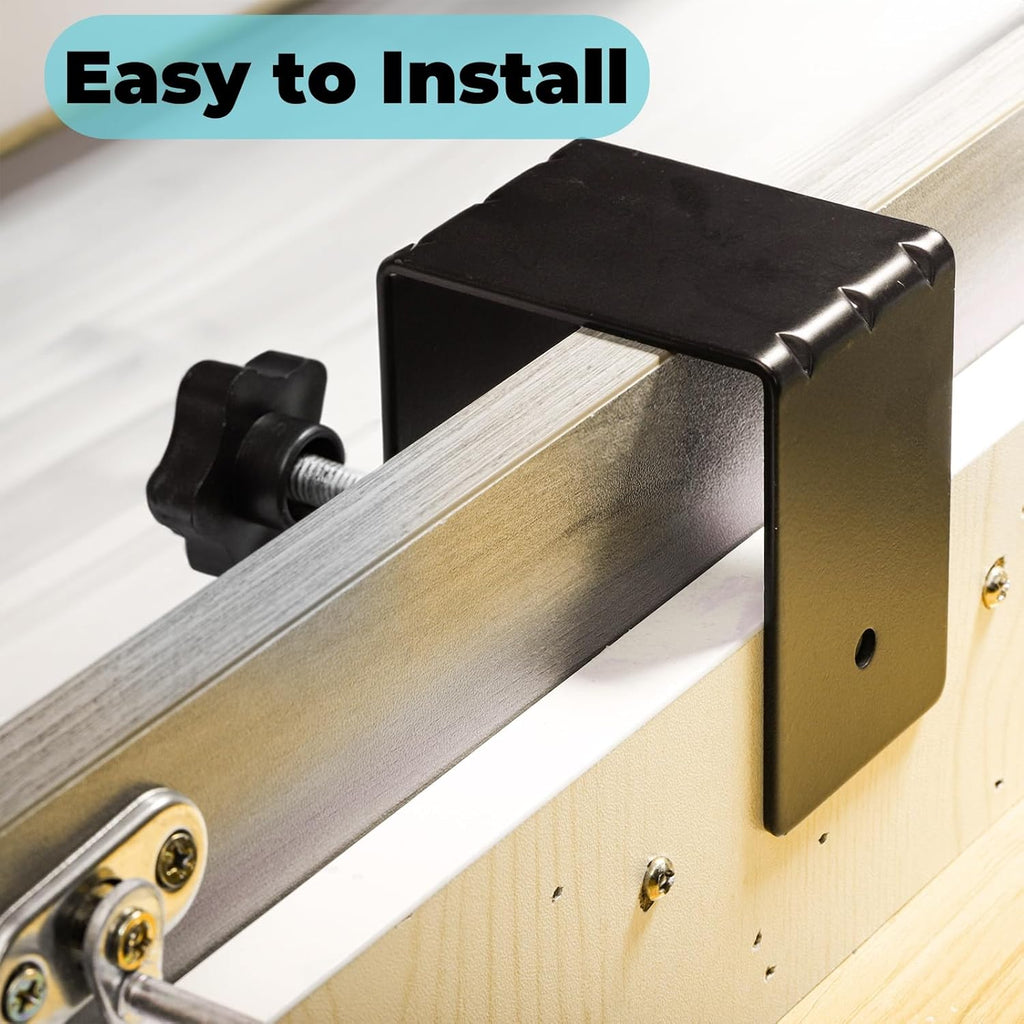 6 Pack C Clamps, 2 Inch Drawer Front Installation Clamp, Heavy Duty Cold Rolled Steel Desk Fixing Clip for Cabinet