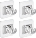 4 pieces of self-adhesive curtain rod brackets No drilling required Curtain hooks Fixed rod bracket Curtain rod wall