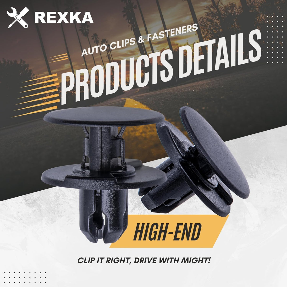 Rexka 20 Piece Front Fender Liner Retainer Clip 91501-TR0-003 for Honda Acura Accord Civic Clarity Crosstour CR-V Fit