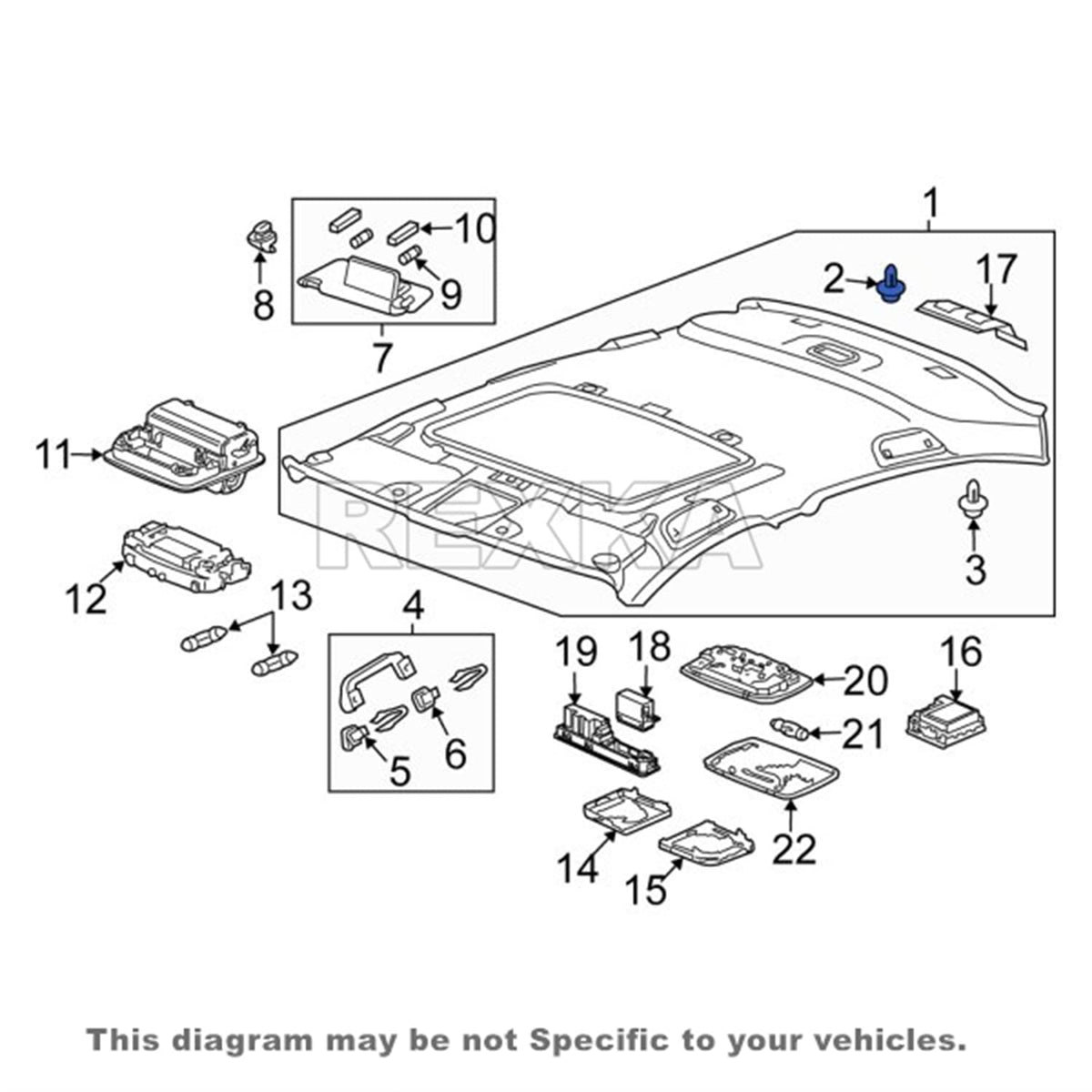 Honda Door & Interior Trim Retainer Clips – 15 Piece – 91560-SZW-003