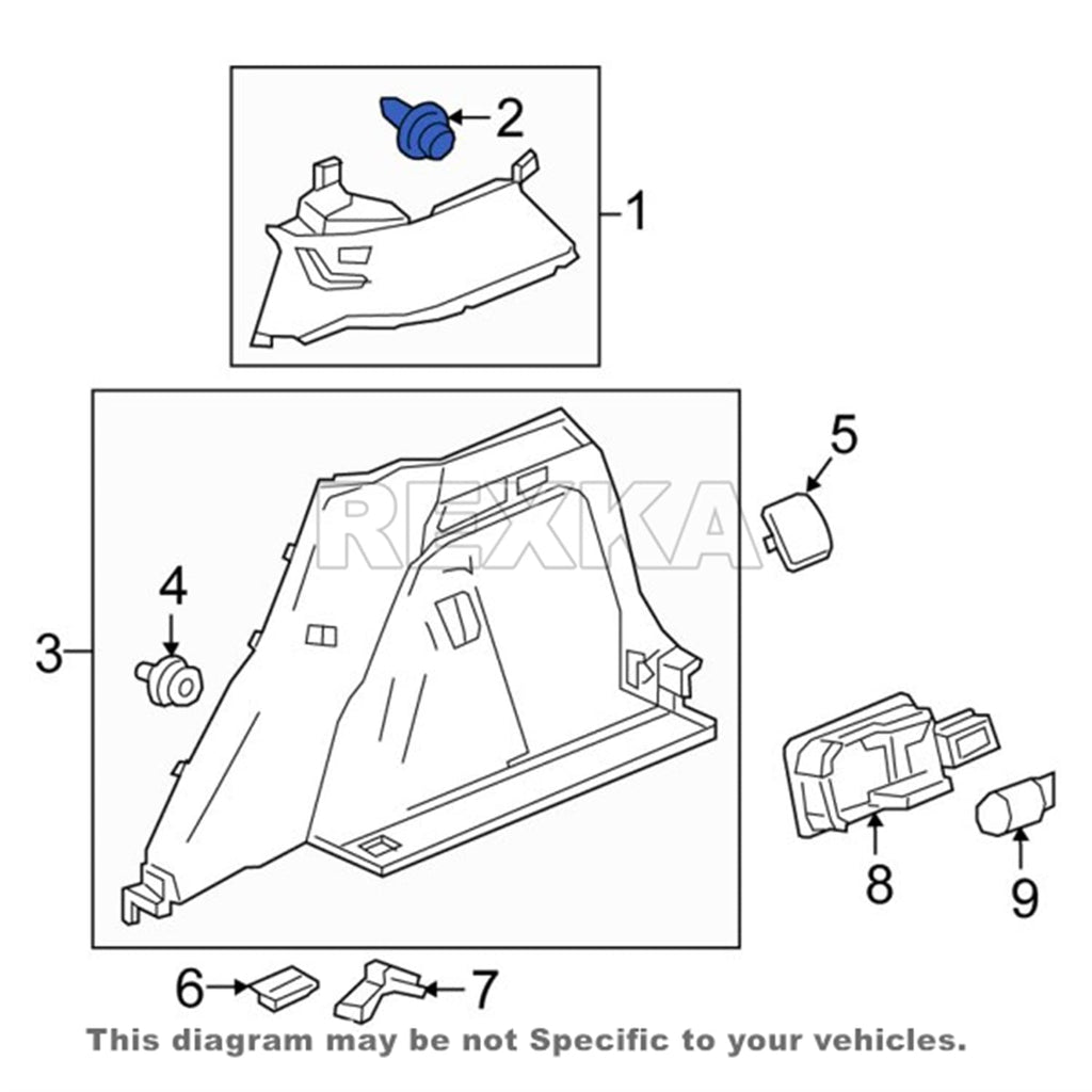 Honda Door & Interior Trim Retainer Clips – 15 Piece – 91560-SZW-003