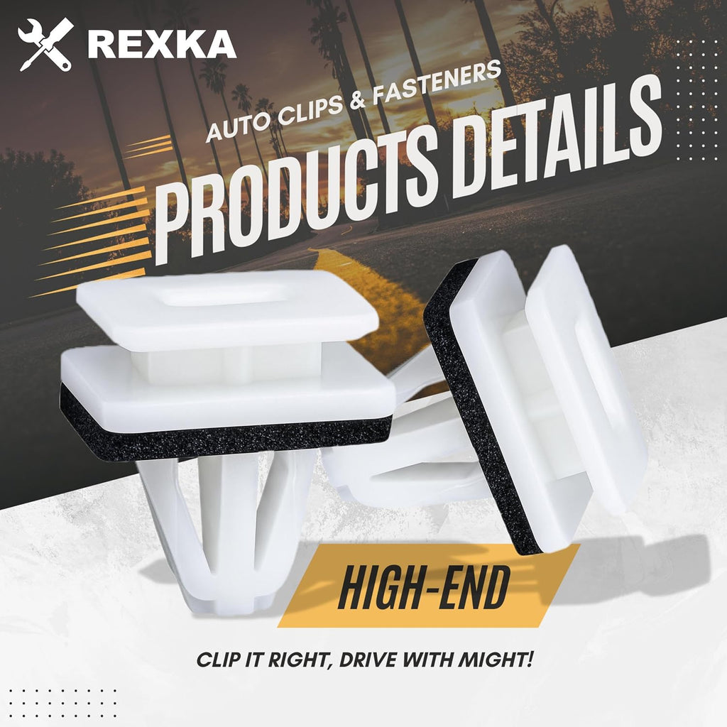 Rexka 20 Piece Front Lower Fender Rocker Molding Retainer Clip Fastener 91504-SP1-003 for Honda Acura Accord Civic