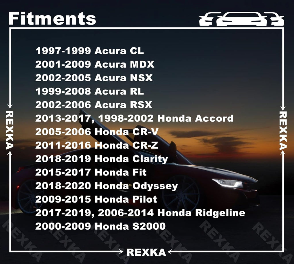 Rexka 10 Piece M6-1.0 Bumper Cover Retainer U Nut for Honda Acura 90675-SA5-003 Accord Civic CR-V CRX