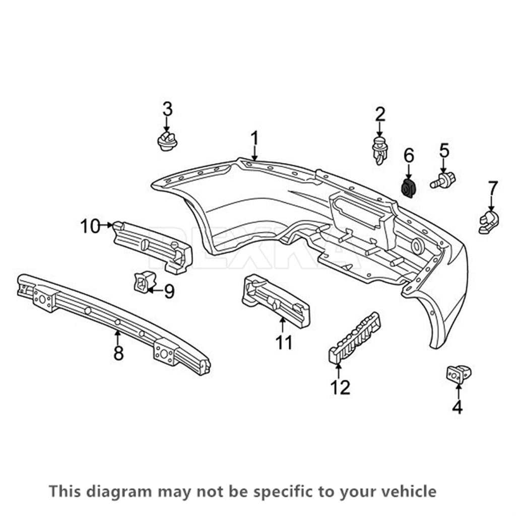 Rexka 10 Piece M6-1.0 Bumper Cover Retainer U Nut for Honda Acura 90675-SA5-003 Accord Civic CR-V CRX