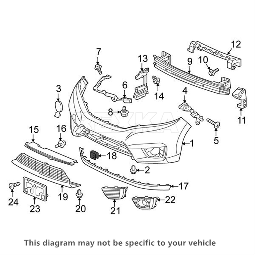 Rexka 10 Piece M6-1.0 Bumper Cover Retainer U Nut for Honda Acura 90675-SA5-003 Accord Civic CR-V CRX