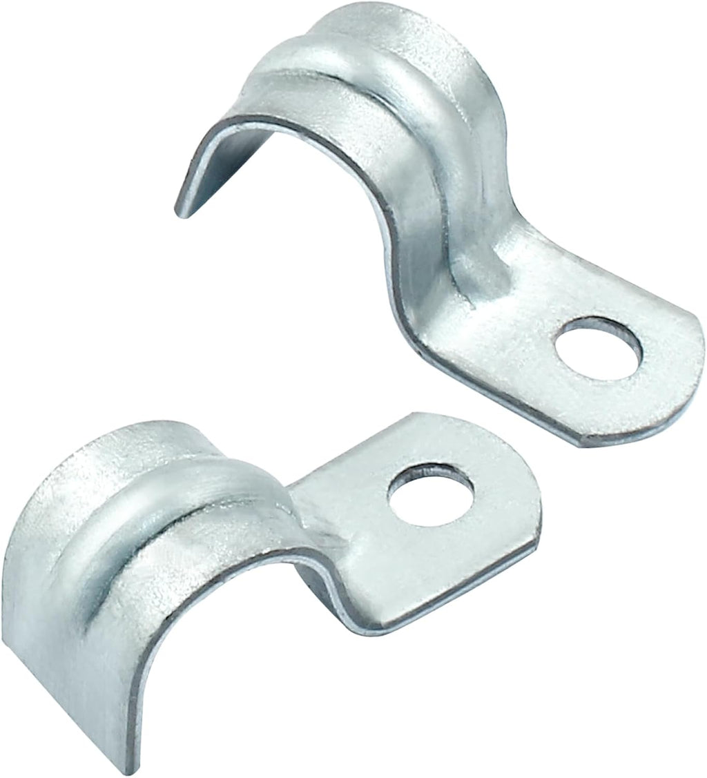 Biaungdo 30 Piece M12 Rigid Pipe Strap, 1/2 Inch Zinc Plated Steel One Hole Strap Bracket Pipe Clamps Heavy Duty