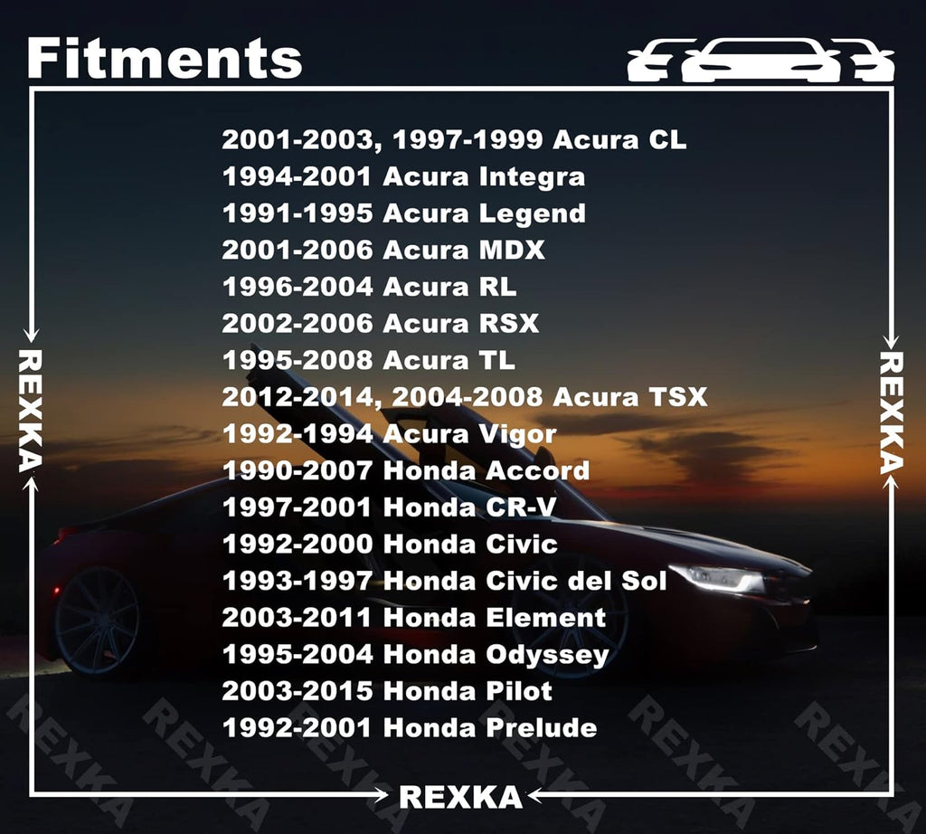 Rexka 20 Piece Rocker Panel Moulding Clip for Honda Acura 91513-SM4-000 Accord, Civic, Civic Del Sol, Cr-v, Element