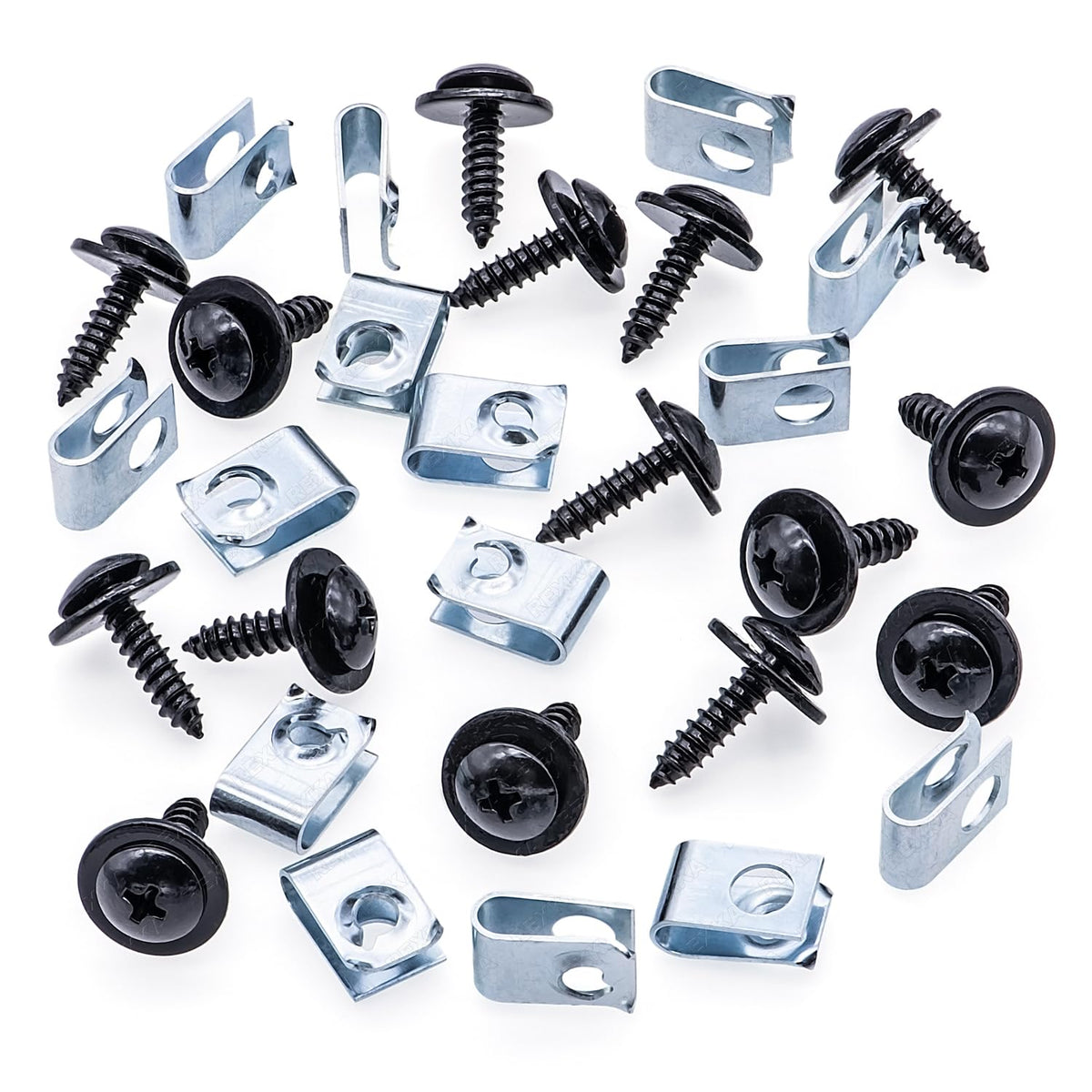 Rexka 15 Sets Fender Liner Splash Shield Screw U Nut Kit for Honda Acura 90308-SB2-013 90114-SE0-000 Accord Civic