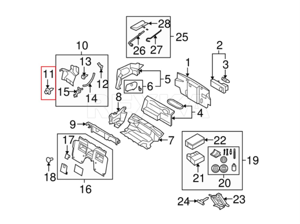 Mazda Trim Panel Retainer Clips – Replaces GJ2168885B02 – 20 Pack