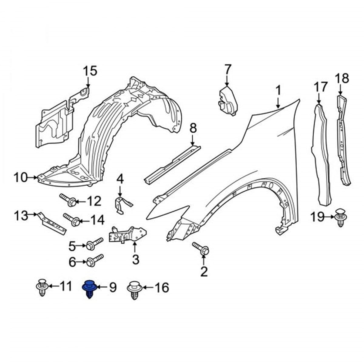 Mazda Trim Panel Retainer Clips – Replaces GJ2168885B02 – 20 Pack