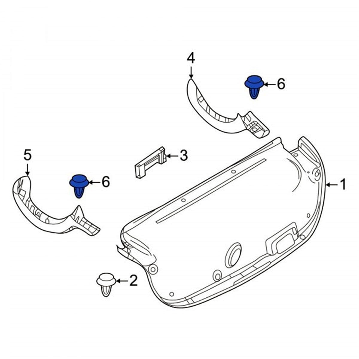 Mazda Trim Panel Retainer Clips – Replaces GJ2168885B02 – 20 Pack