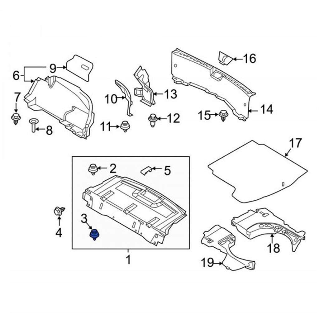 Mazda Trim Panel Retainer Clips – Replaces GJ2168885B02 – 20 Pack