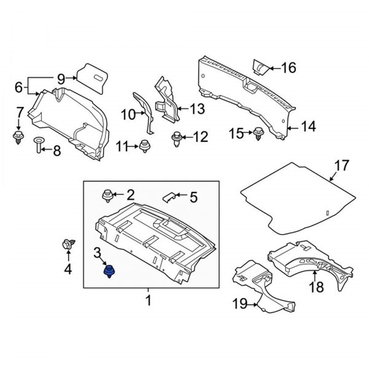 Mazda Trim Panel Retainer Clips – Replaces GJ2168885B02 – 20 Pack