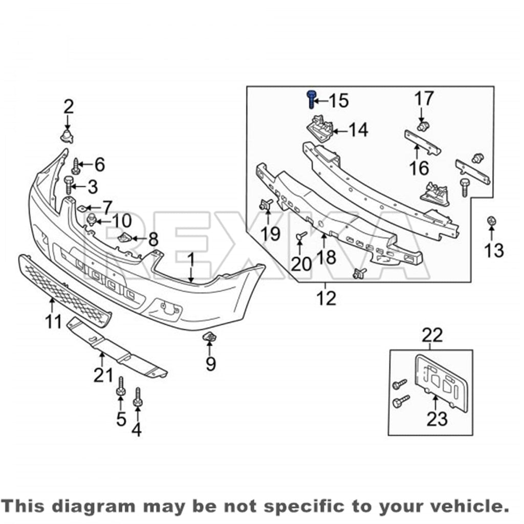 Mazda Fender Liner & Headlamp Screws – M6-1.0 × 15mm – 30 Pack – Replaces 9GG600616T