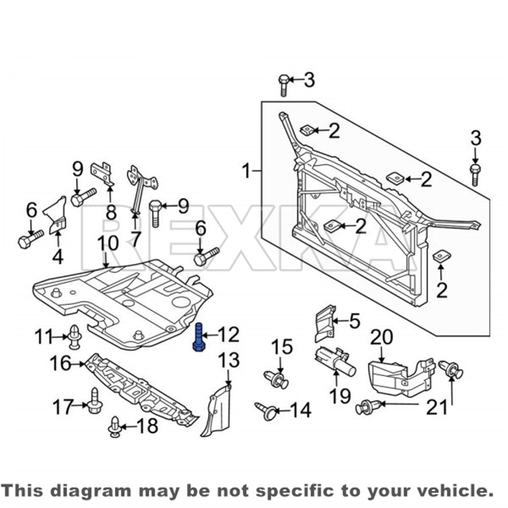 Mazda Fender Liner & Headlamp Screws – M6-1.0 × 15mm – 30 Pack – Replaces 9GG600616T