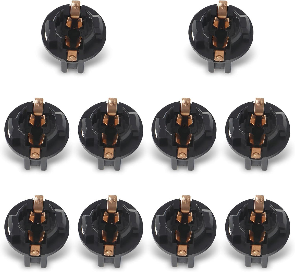 10 Piece Car T10 LED Bulb Sockets, 194 Rapid Response Twist Lock Wedge Base, Waterproof Anti-vibration Fixed Holder