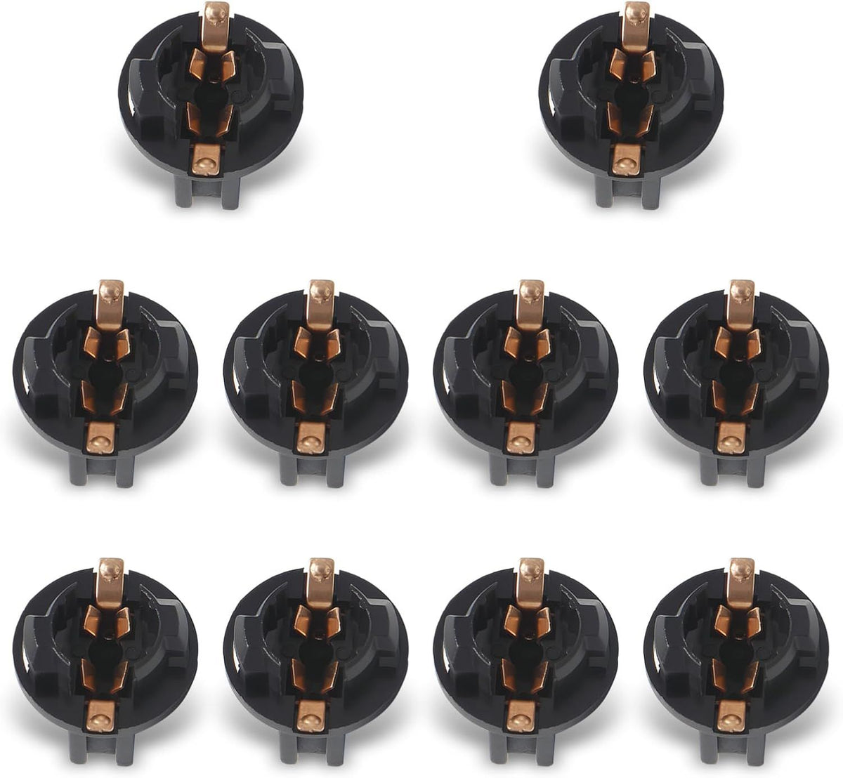 10 Piece Car T10 LED Bulb Sockets, 194 Rapid Response Twist Lock Wedge Base, Waterproof Anti-vibration Fixed Holder
