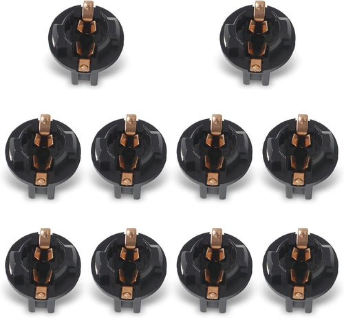 10 Piece Car T10 LED Bulb Sockets, 194 Rapid Response Twist Lock Wedge Base, Waterproof Anti-vibration Fixed Holder