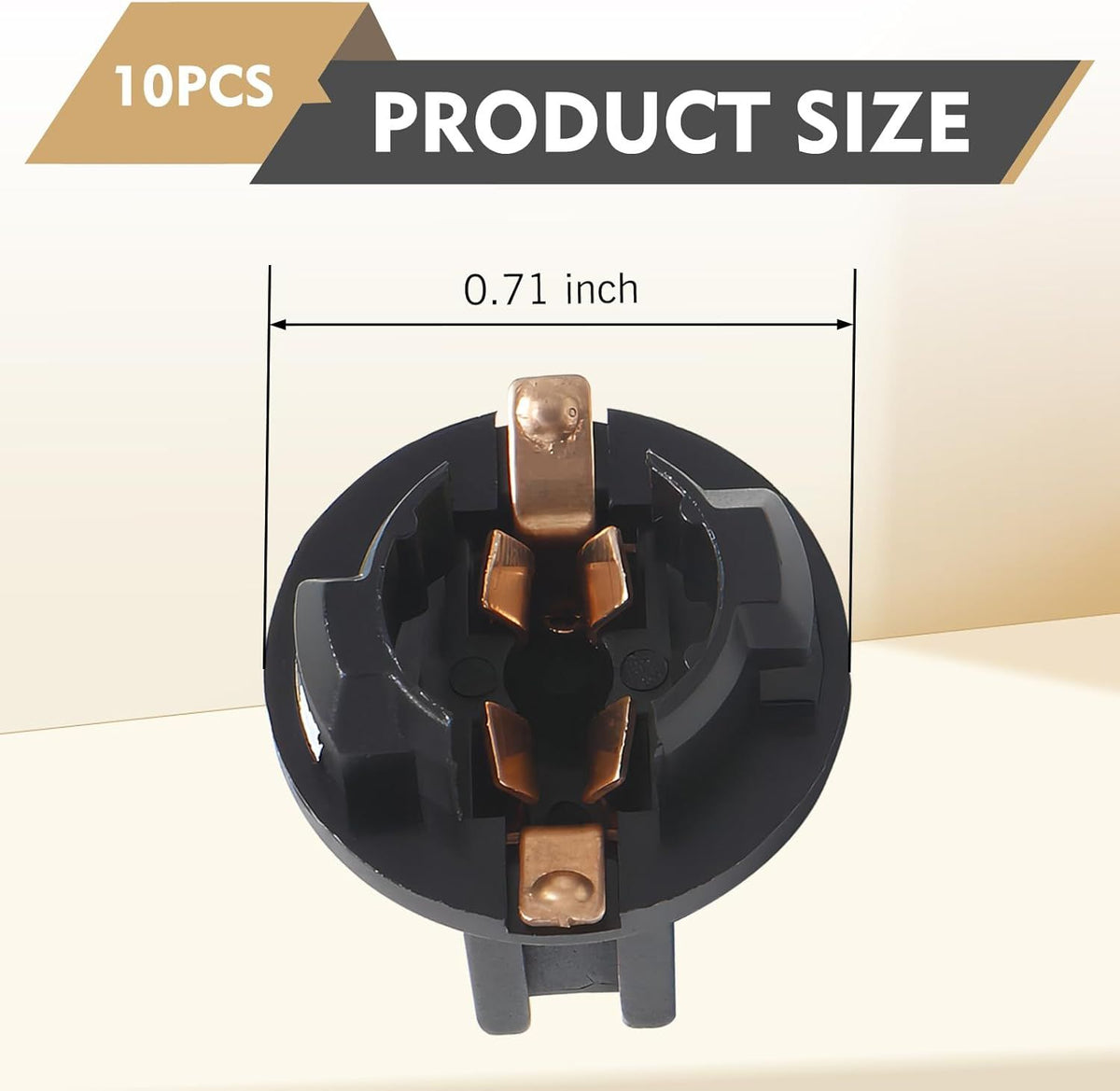 10 Piece Car T10 LED Bulb Sockets, 194 Rapid Response Twist Lock Wedge Base, Waterproof Anti-vibration Fixed Holder