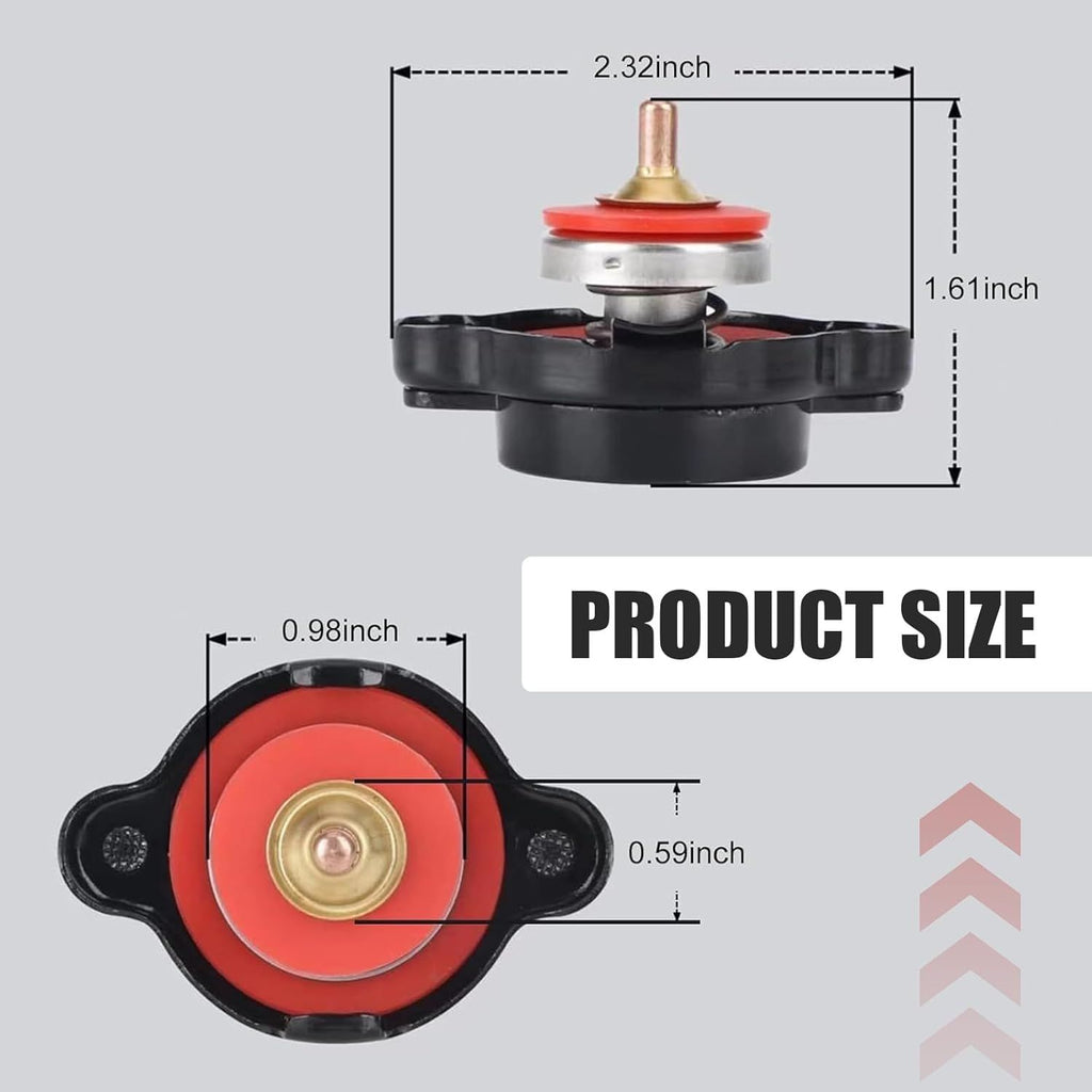 Car Radiator Cover, 1.8 Bar High-pressure Fuel Tank Cap with Thermometer, Waterproof Real-time Temperature Monitoring