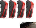 4 Piece Car Rear Bumper Diffusers, Shark Fin Decoration Spoiler, Anti-collision Airflow Buffer Device with Fixing