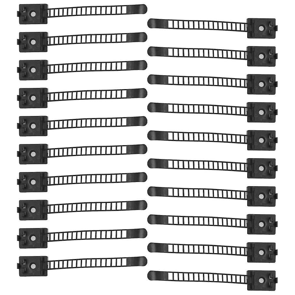 20 Piece Adjustable Cable Clips with Adhesive Wire Fixing Holder Set for Home Office