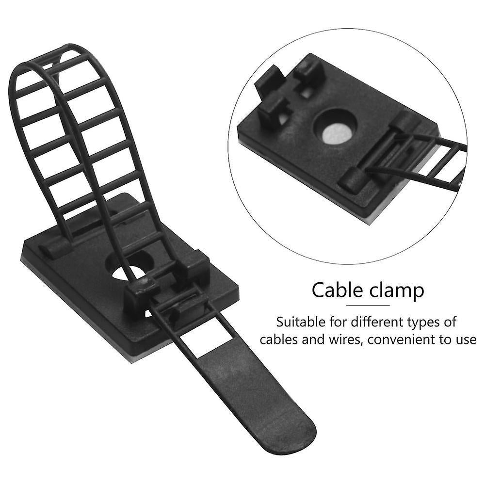 20 Piece Adjustable Cable Clips with Adhesive Wire Fixing Holder Set for Home Office