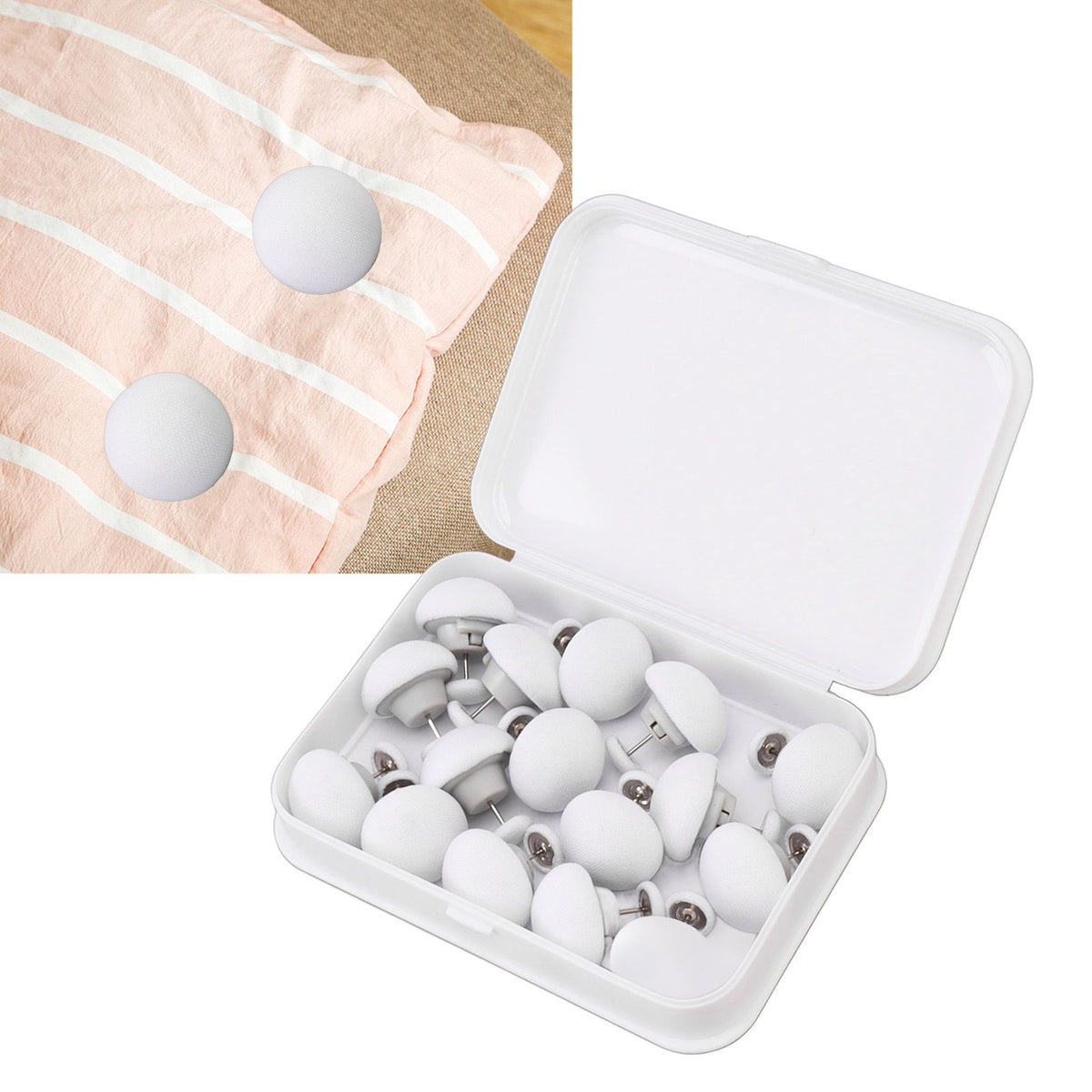 16 Piece Duvet Cover Clip Mushroom Shape Compact Comfortable Touch Firm Fixing for Bed Sheet Pillow Cover