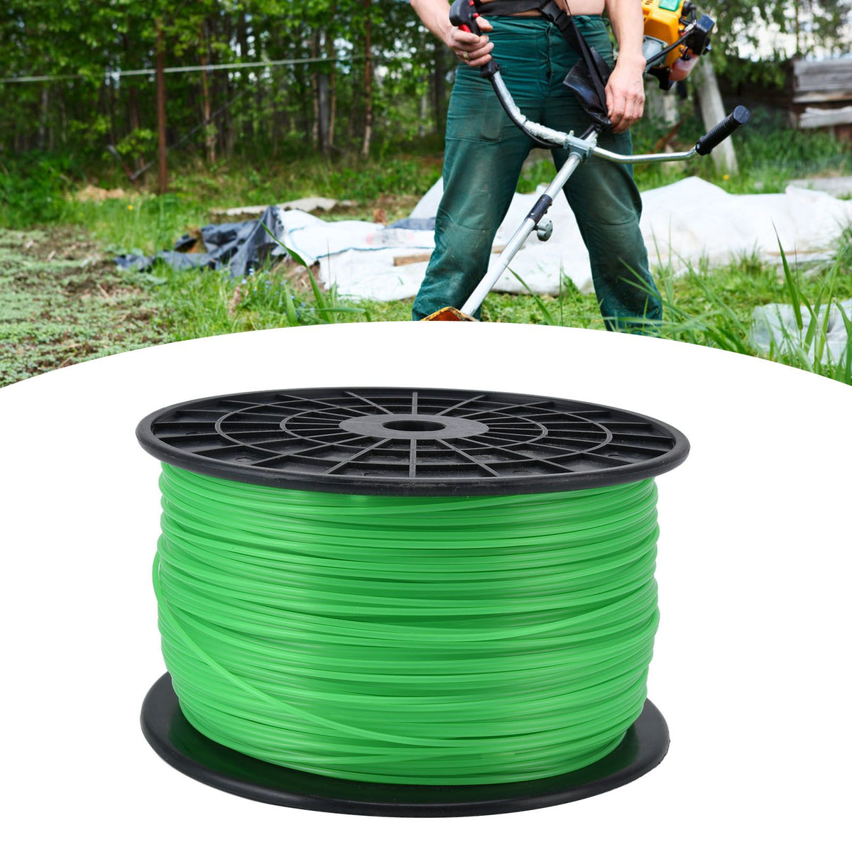 Trimmer Line – 2.0mm Round Nylon – 372m – Green