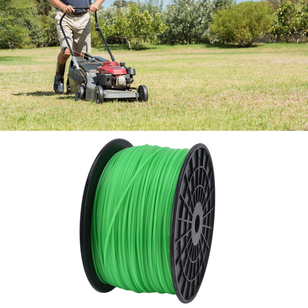 Trimmer Line – 2.0mm Round Nylon – 372m – Green