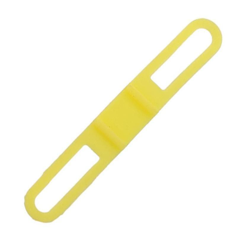 2 Piece Bicycle Silicone Band High Stretch Silicone Straps Bicycle Fixing Straps – Yellow