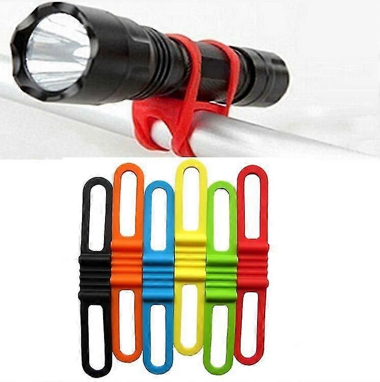 2 Piece Bicycle Silicone Band High Stretch Silicone Straps Bicycle Fixing Straps – Yellow
