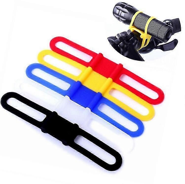 2 Piece Bicycle Silicone Band High Stretch Silicone Straps Bicycle Fixing Straps – Green