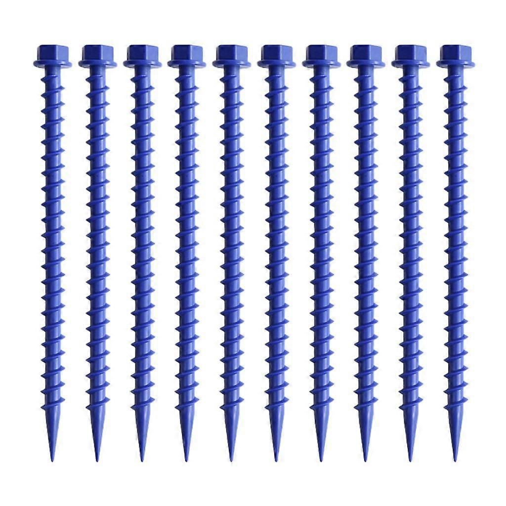 10 Piece Plastic Tent Pegs, Plastic Tent Nails for Fixing Camping Tent – Blue