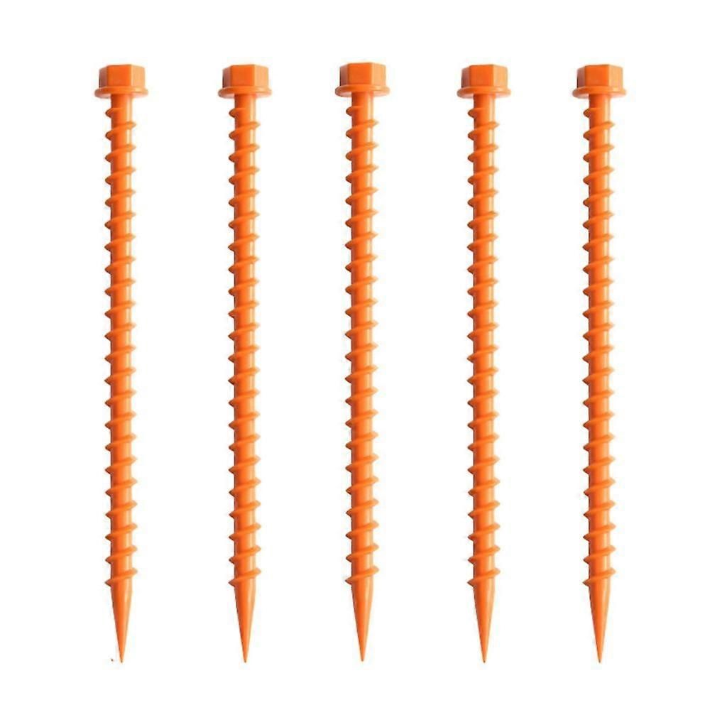 10 Piece Plastic Tent Pegs, Plastic Tent Nails for Fixing Camping Tent – Orange