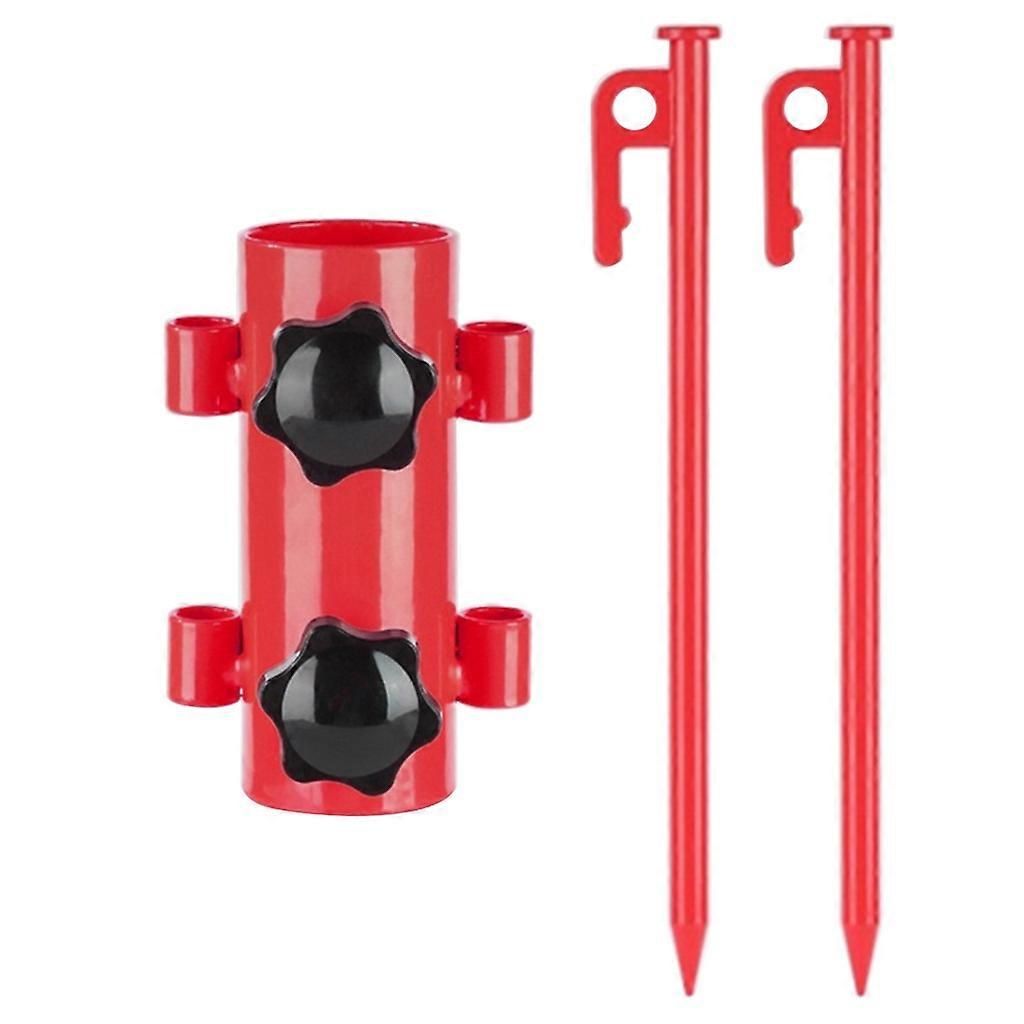 Tent Rod Holder with 30cm Tent Peg Steel Canopy Pole Fixing Stand Camping – Army Green