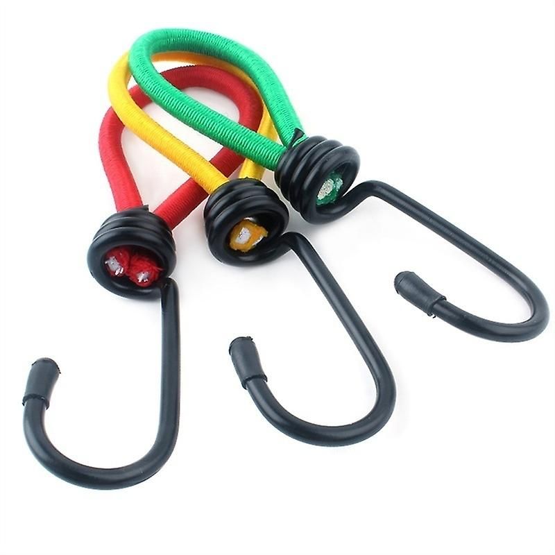 3 Pack Camping Tent Elastic Rope Buckles, Latex Fixed Straps with Double Hooks