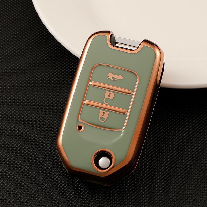 Honda Folding TPU Car Key Case – Matcha Green