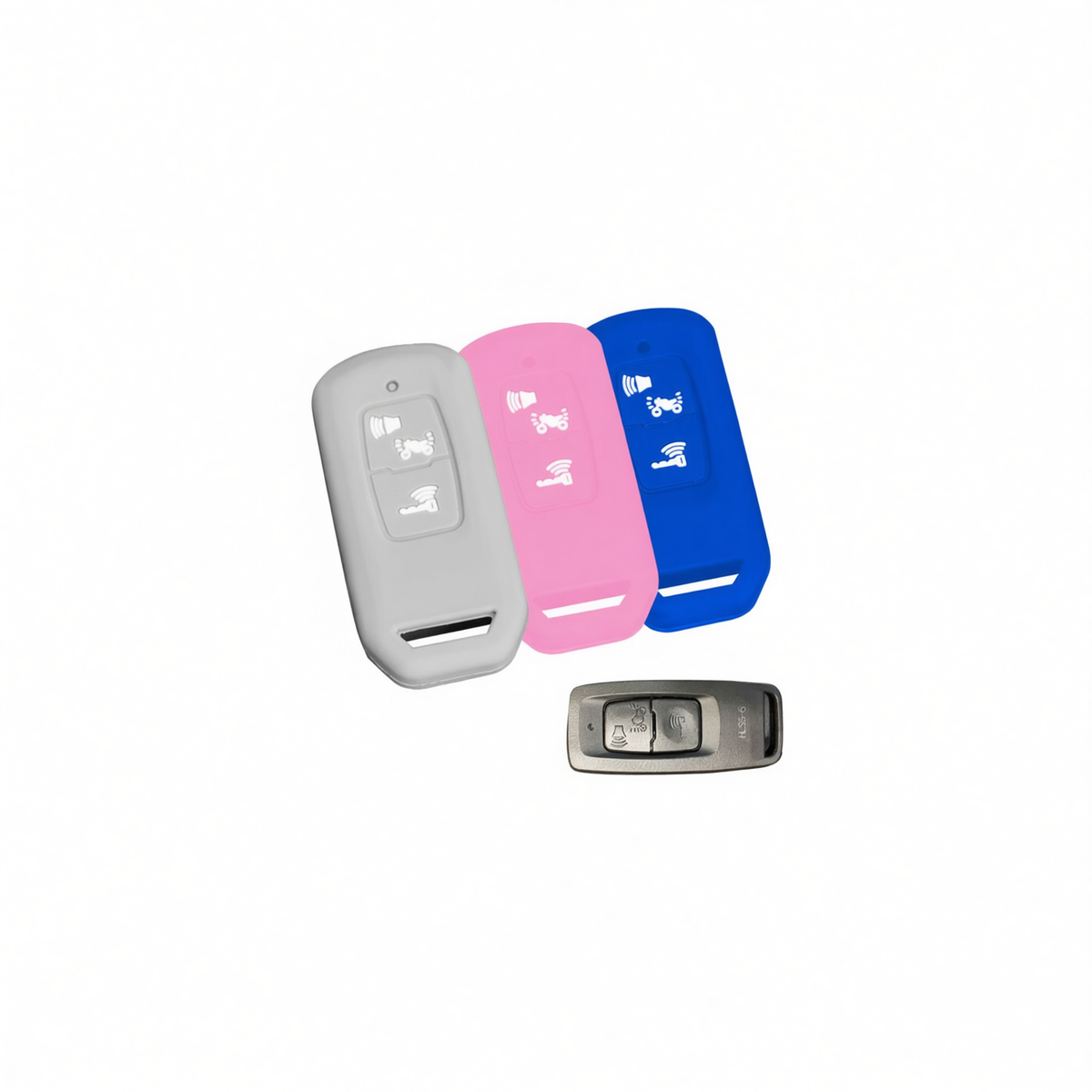 Honda PCX160 Silicone Motorcycle Key Case – Dark Blue / White