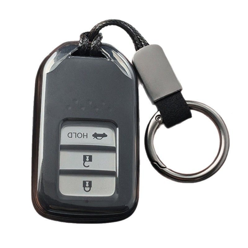 Honda TPU Car Key Cover – Transparent Black – Type A