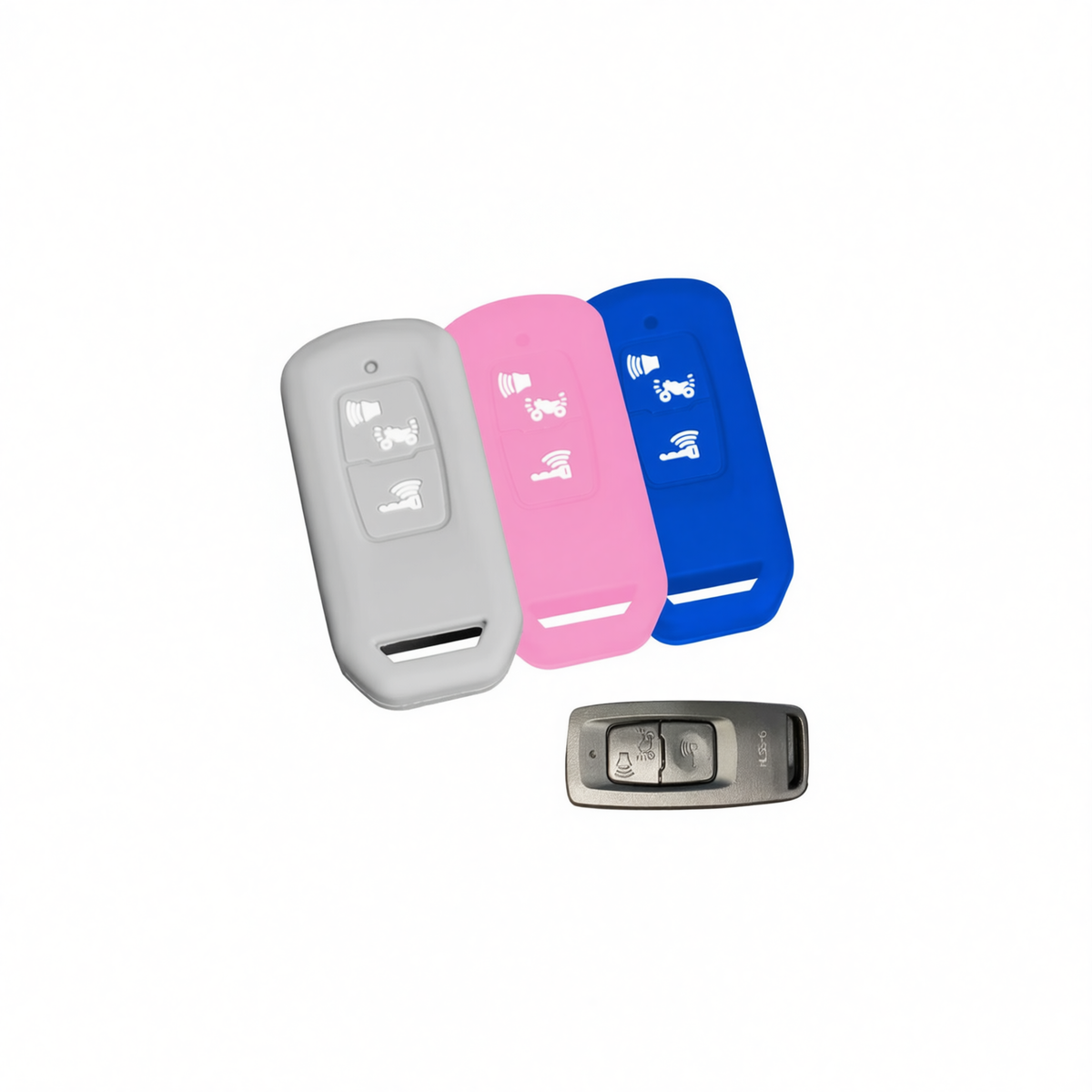 Honda PCX160 Silicone Motorcycle Key Case – Orange / White