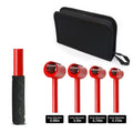 4-in-1 Hinge Gap Adjustment Wrench Set with Interchangeable Socket Heads for Fixing Door Sag, Misalignment – Socket Style – Red