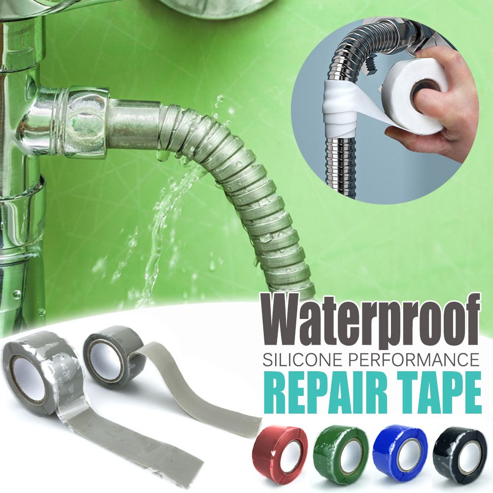 Self-Fusing Silicone Repair Tape for Waterproof Pipe Leak Sealing, Plumbing Hose Wrap, Insulation Bonding – Grey